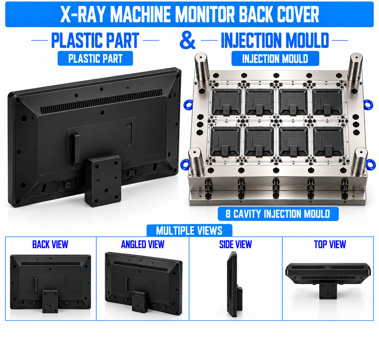 X-Ray Machine Plastic Monitor Back Cover Mould and Moulding Service